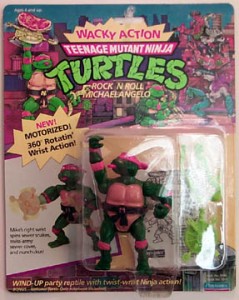 1989 TMNT Rock N Roll Michaelangelo Ninja Turtles Figure - Playmates Original
